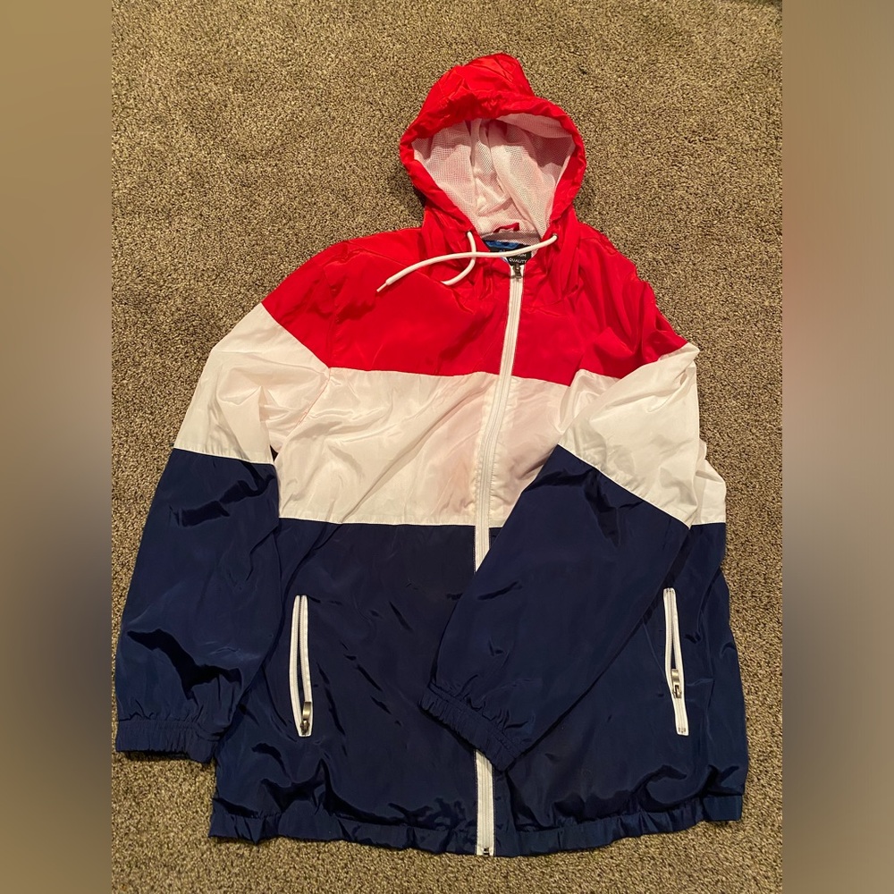 Red White & Blue Men’s XL Windbreaker